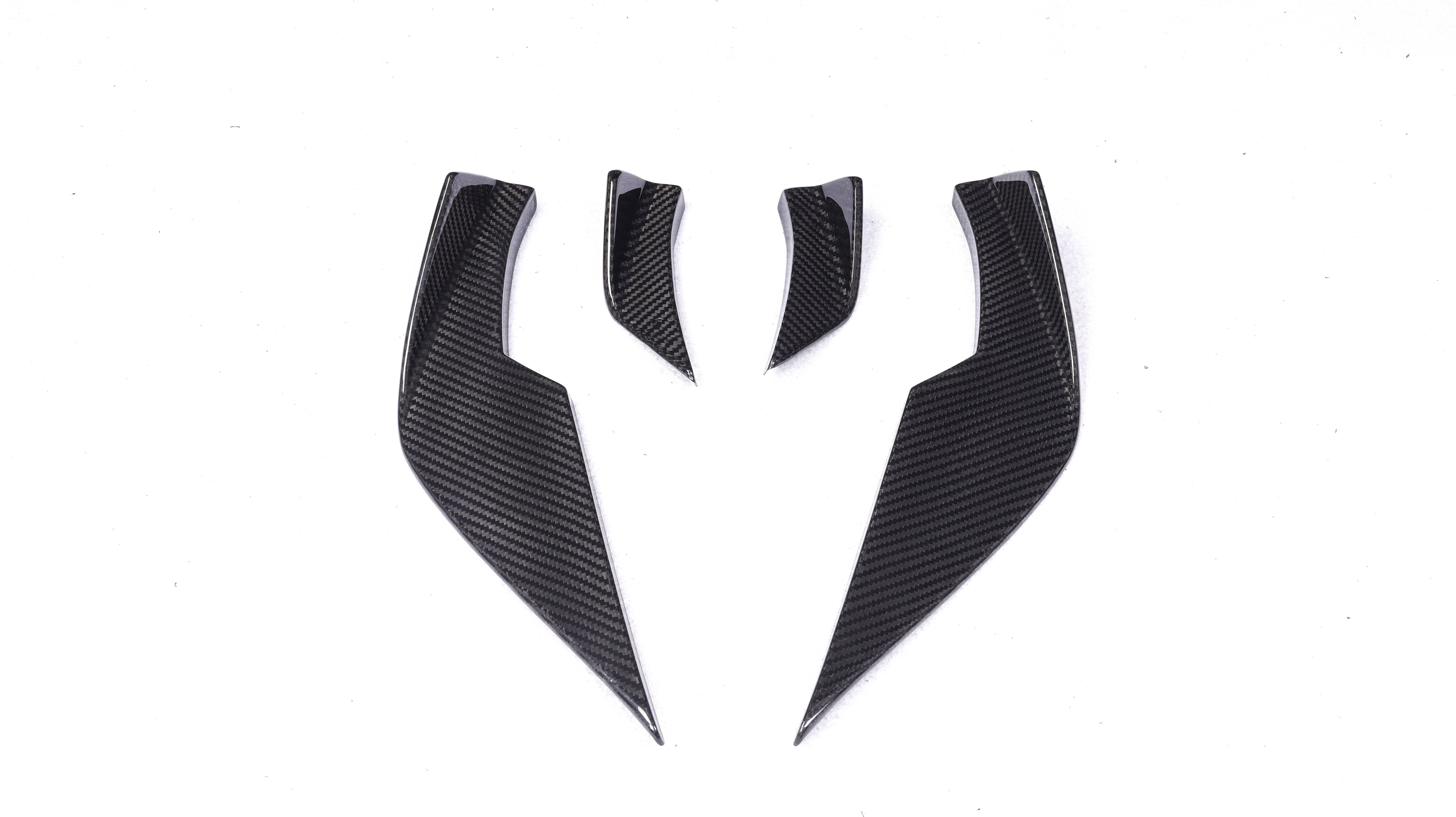 Carbon Pre-Preg V Style Front Bumper Canards for BMW M3 G80 G81 M4 G82 G83