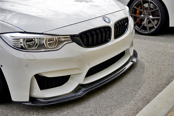 Carbon Pre-Preg V Style Front Splitter for BMW M3 F80 M4 F82 F83 - MODE Auto Concepts