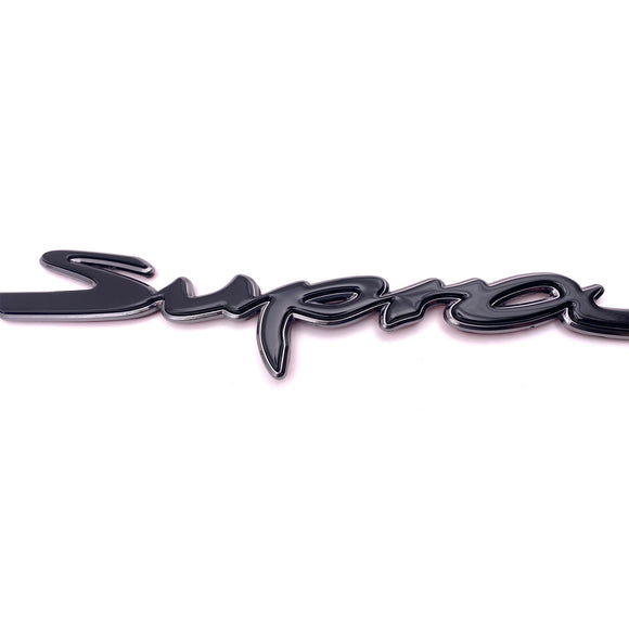 Emblex Gloss Black w. Chrome Outer Supra Rear Badge Emblem for Toyota Supra A90 - MODE Auto Concepts