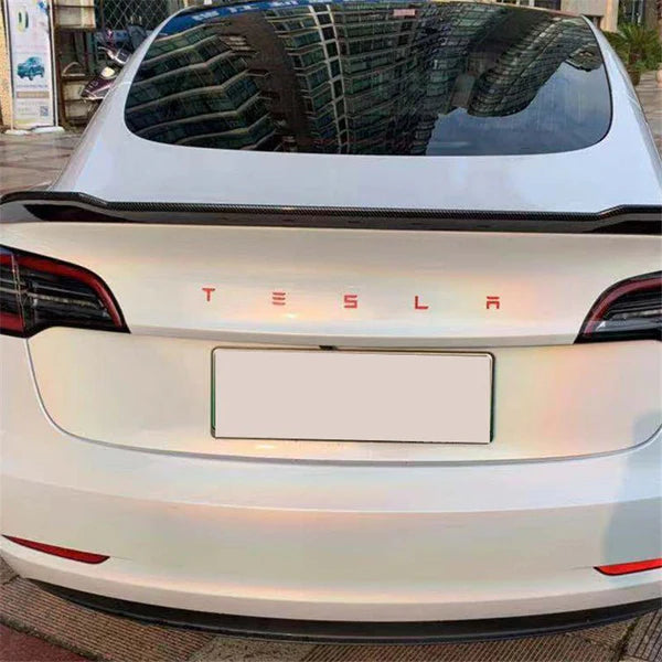 Emblex Tesla Style Gloss Red Rear Badge T-E-S-L-A Lettering for Tesla Model S 3 X Y