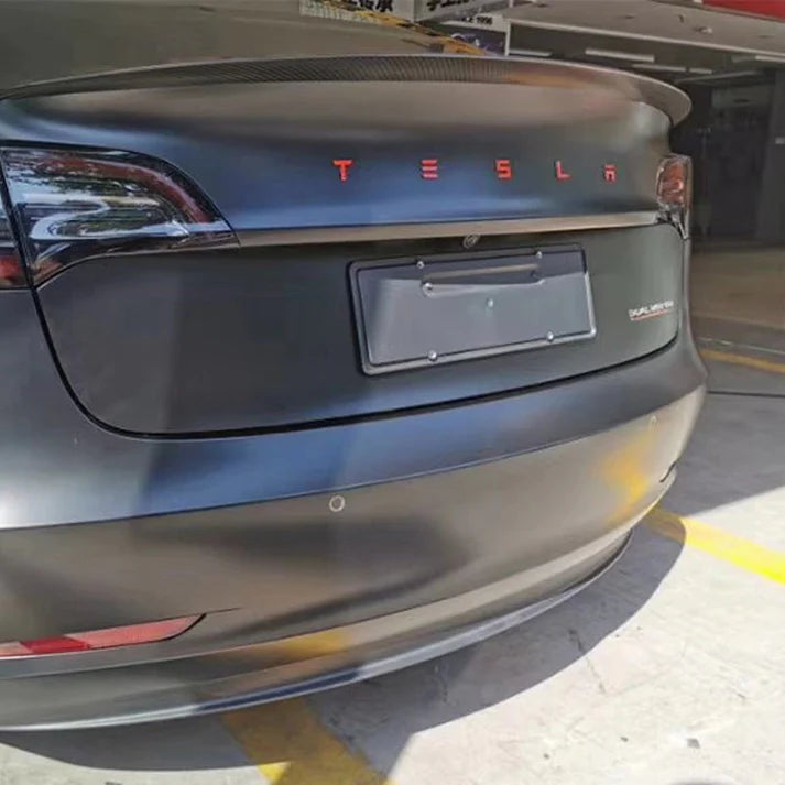 Emblex Tesla Style Gloss Red Rear Badge T-E-S-L-A Lettering for Tesla Model S 3 X Y