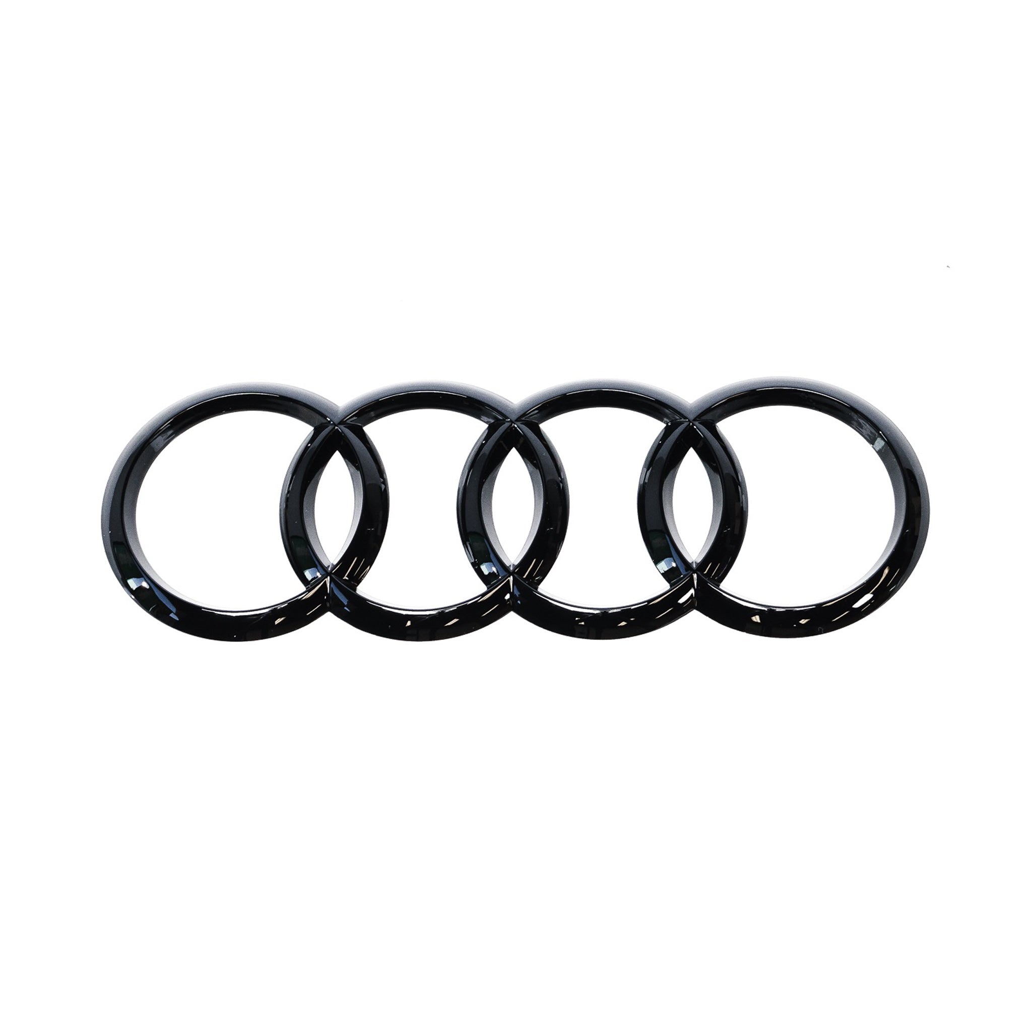 Exon Audi Style Rings Gloss Black Rear Trunk Badge Emblem for Audi A3 S3 RS3 8V A4 S4 RS4 B8 A5 A5 RS5 B8 A6 S6 RS6 C7