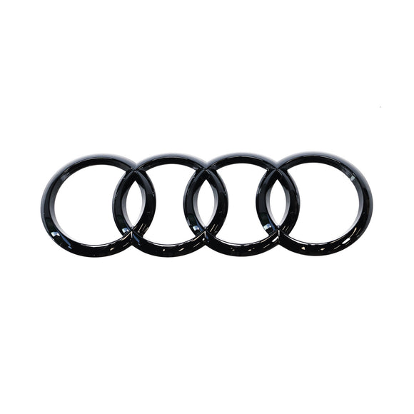 Emblex Audi Style Rings Gloss Black Rear Trunk Badge Emblem for Audi A3 S3 RS3 8V A4 S4 RS4 B8 A5 A5 RS5 B8 A6 S6 RS6 C7 - MODE Auto Concepts