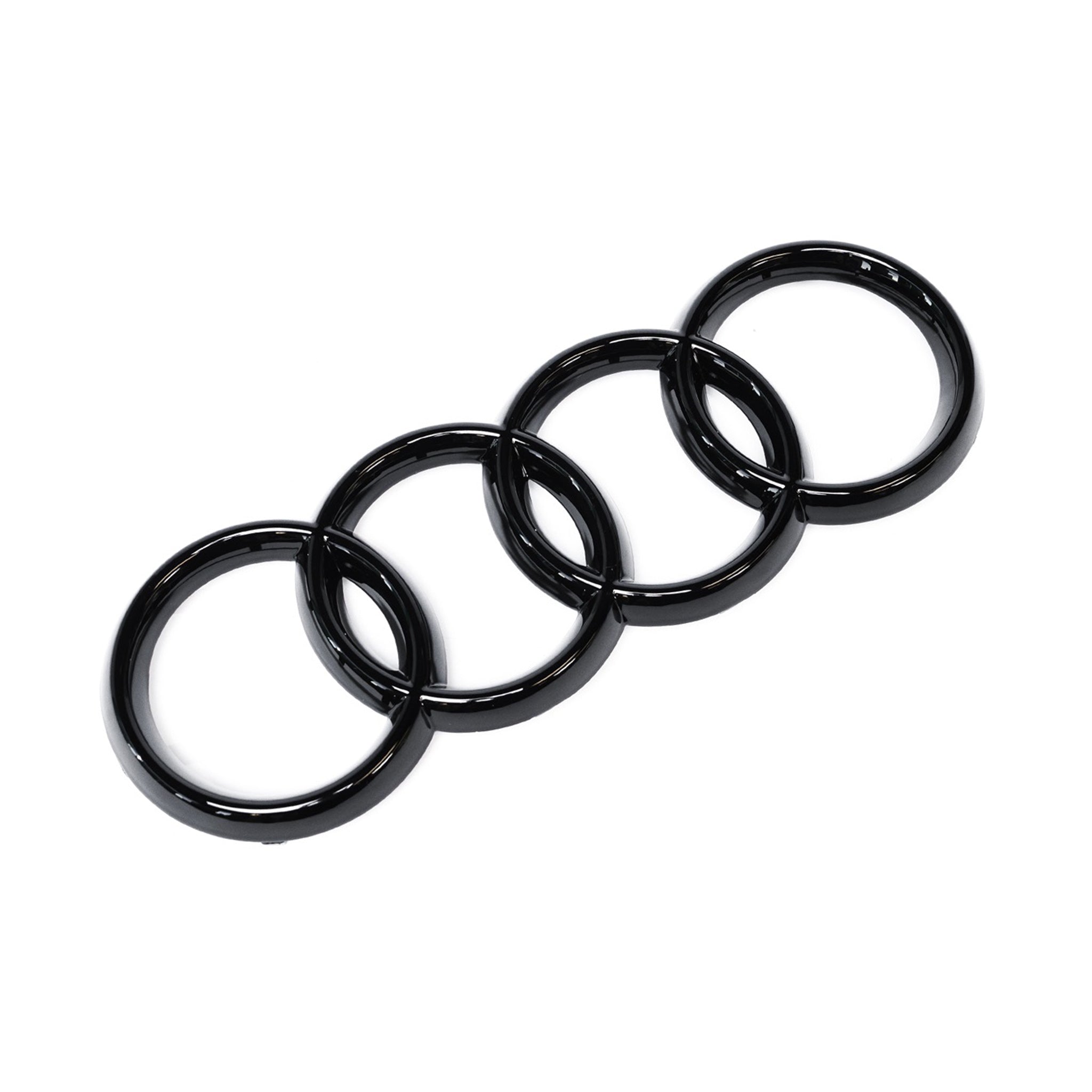 Exon Audi Style Rings Gloss Black Rear Trunk Badge Emblem for Audi A3 S3 RS3 8V A4 S4 RS4 B8 A5 A5 RS5 B8 A6 S6 RS6 C7 - 0