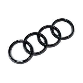 Emblex Audi Style Rings Gloss Black Rear Trunk Badge Emblem for Audi A3 S3 RS3 8V A4 S4 RS4 B8 A5 A5 RS5 B8 A6 S6 RS6 C7 - MODE Auto Concepts
