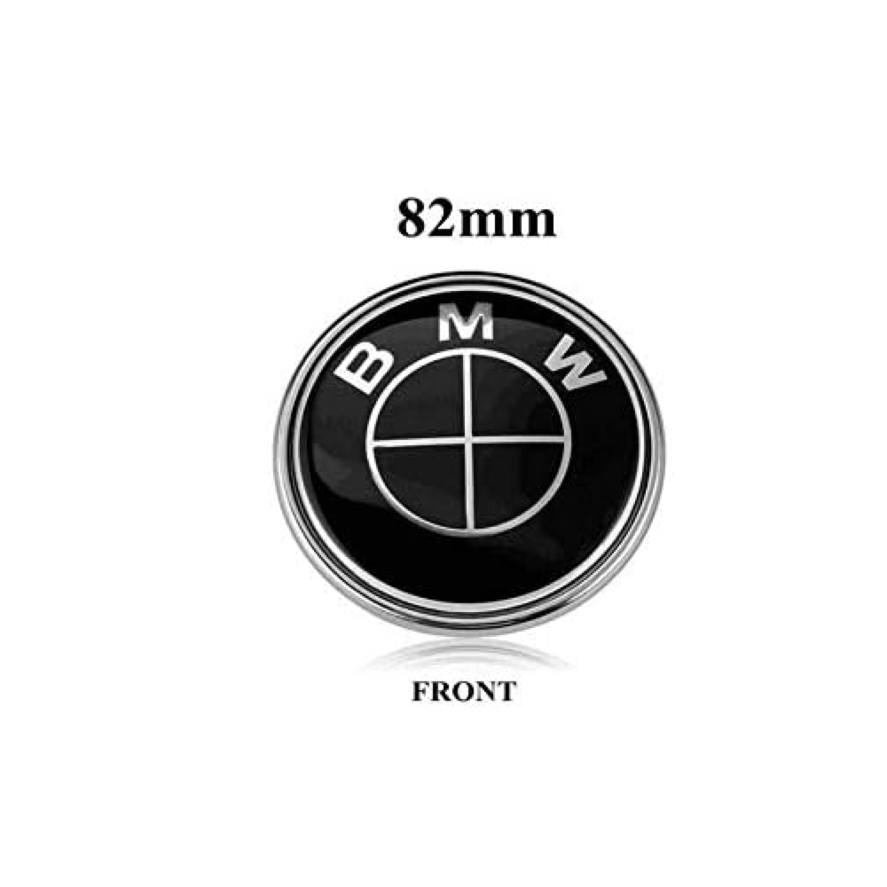 Exon BMW Style Stealth Black / Black Hood Badge Emblem para BMW E-Series 1M E82 M3 E90 E92 M5 E60 M6 E63 y 1 3 5 6 7 Series E88 E91 E61 E64 E65