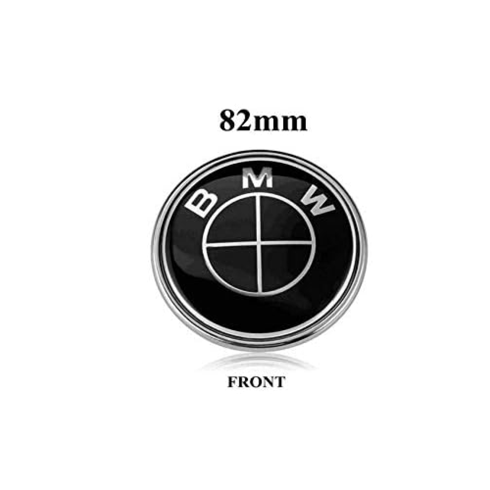 Exon BMW Style Stealth Black / Black Hood Badge Emblem for BMW E-Series 1M E82 M3 E90 E92 M5 E60 M6 E63 & 1 3 5 6 7 Series E88 E91 E61 E64 E65