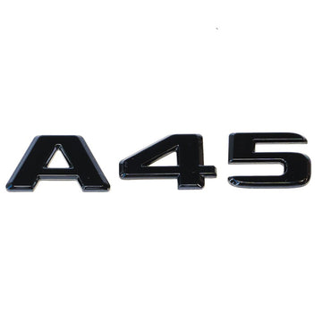 Emblex Gloss Black A45 Trunk Badge Emblem for Mercedes Benz AMG A45 - MODE Auto Concepts