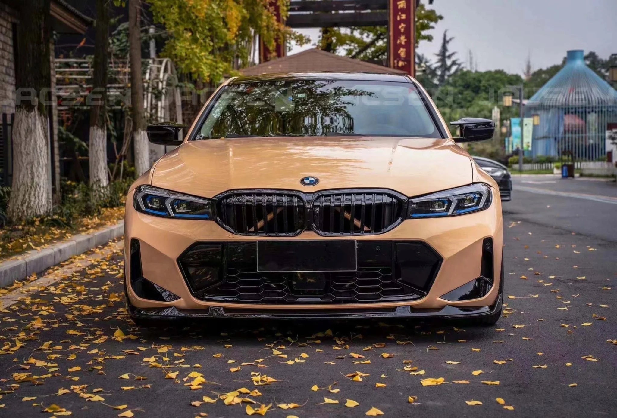 Exon Gloss Black 3D Style Front Spoiler for BMW 3-Series LCI G20/G21