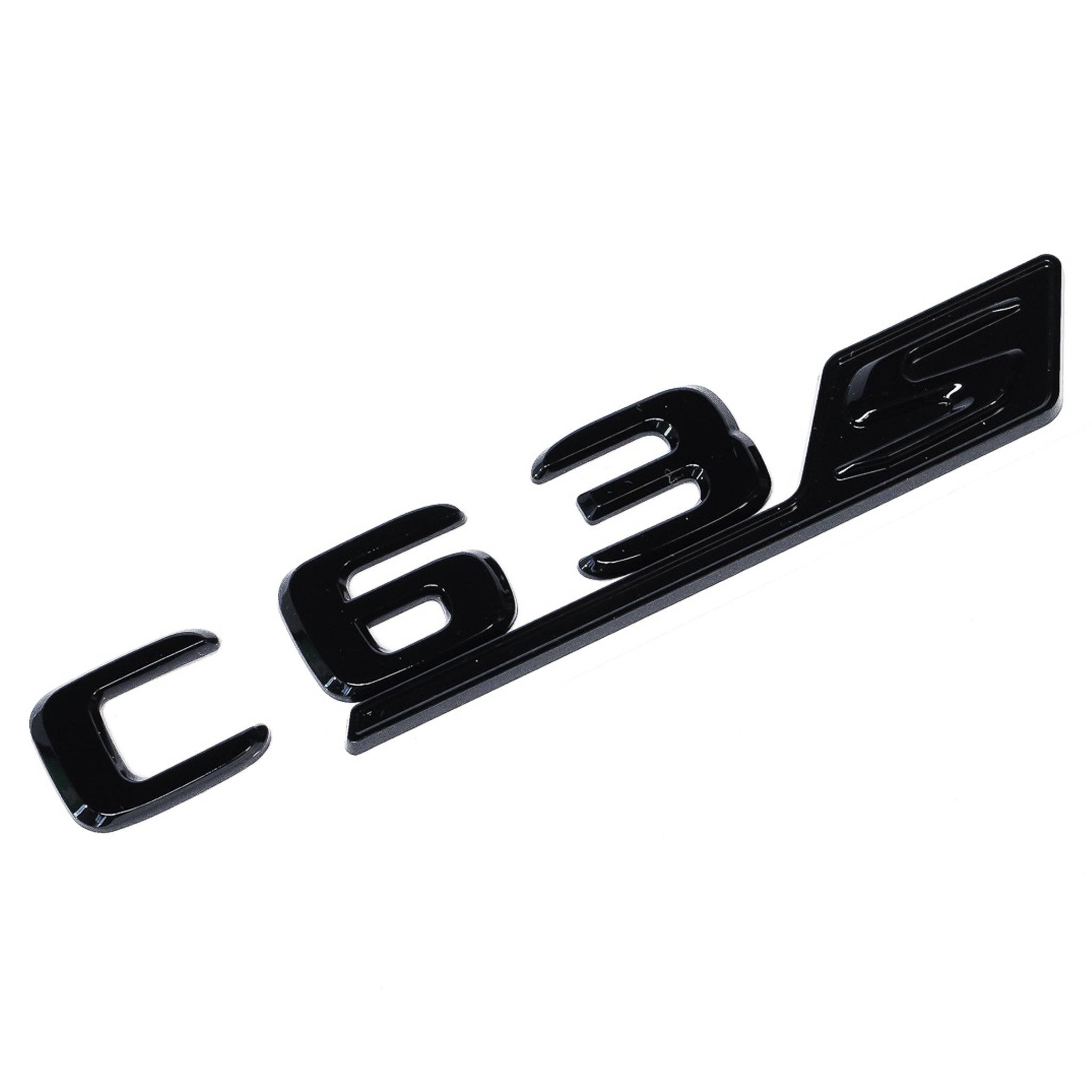 Exon Gloss Black C63s Badge Emblem for Mercedes Benz AMG C63 S W205 - 0