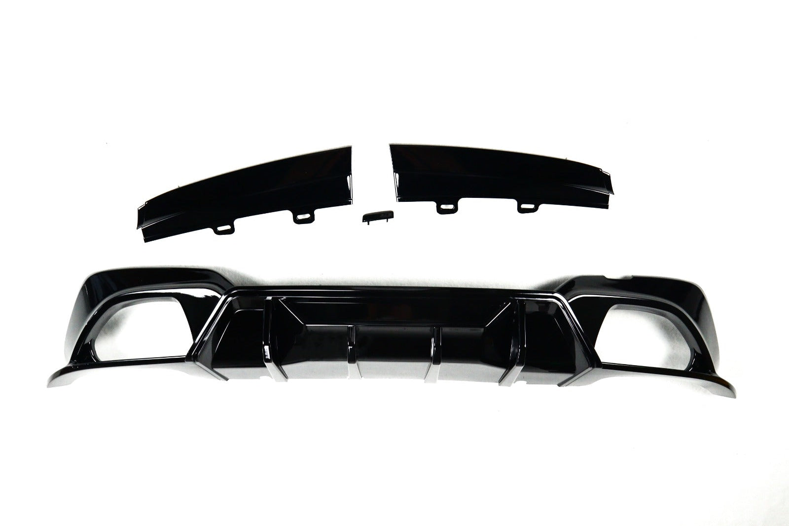 Exon Gloss Black Competition Rear Diffuser w. Quad Outlet for BMW 3-Series LCI G20/G21 M-Sport - 0