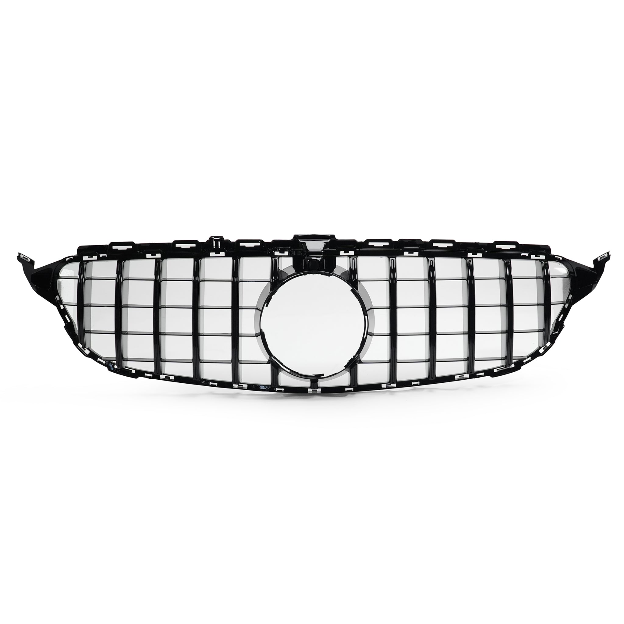 Exon Gloss Black Panamericana GT Style Grille for Mercedes Benz C-Class & C43 AMG (W205) Pre-Facelift (15-18) - 0