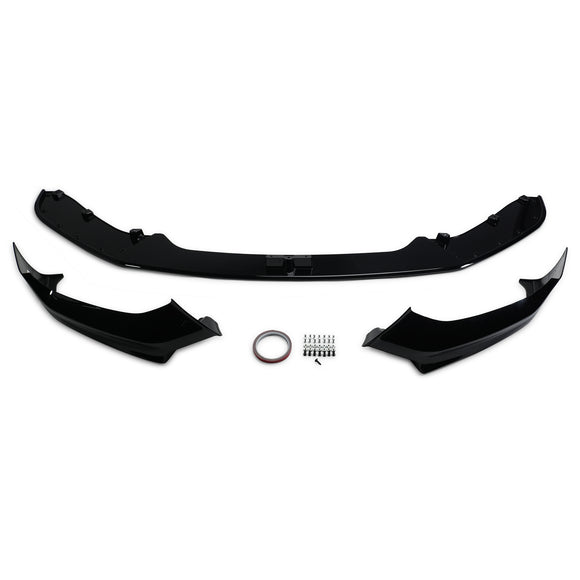 Exon Gloss Black M Performance Style Front Splitter for BMW 1-Series 118i 120i 125i M135i M140i LCI F20 M-Sport - MODE Auto Concepts