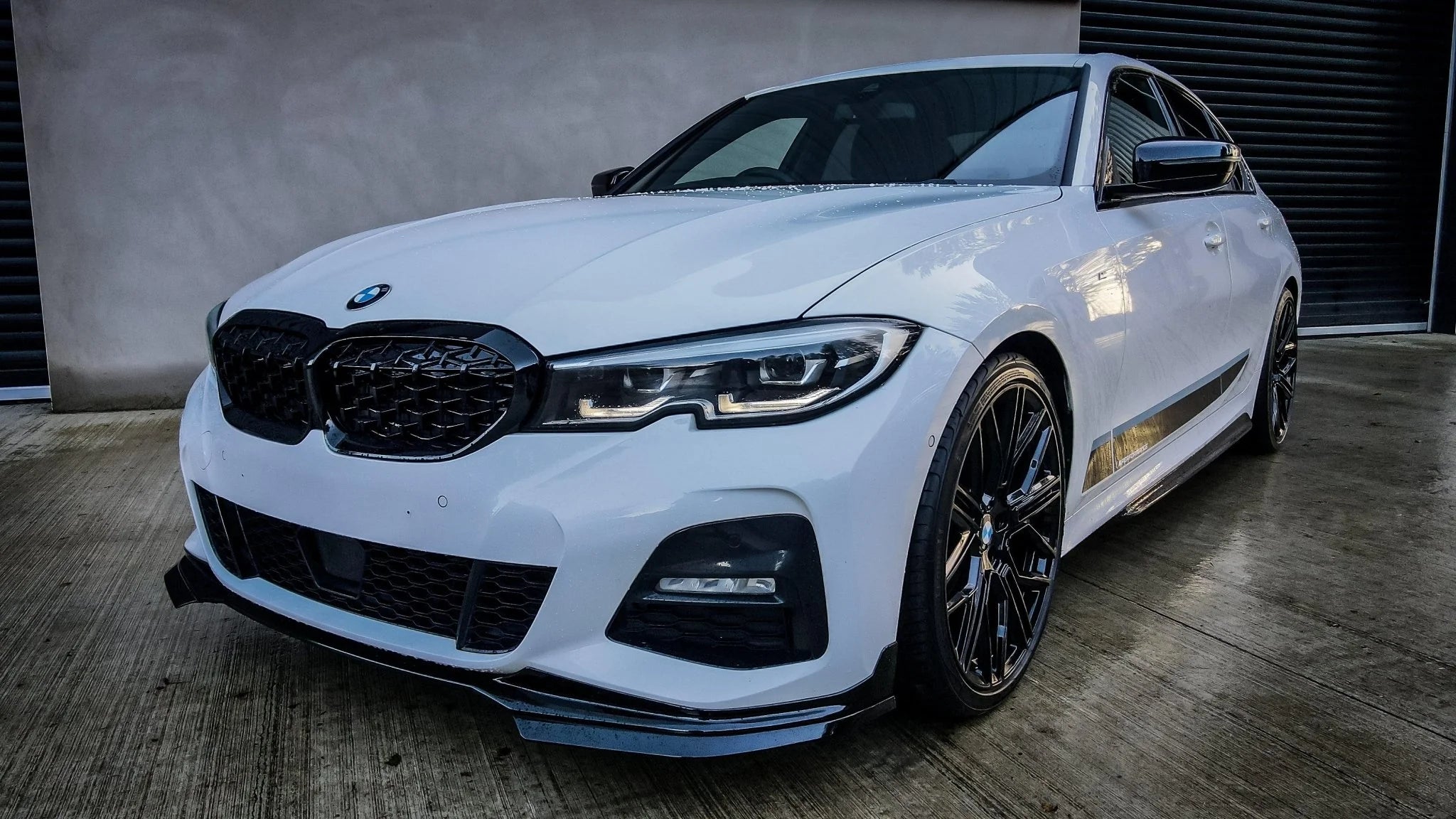 Exon Gloss Black M Performance Style Front Spoiler for BMW 3-Series G20/G21 - 0