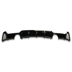 Exon Gloss Black M Performance Style Rear Diffuser w. Dual Outlet for BMW 4-Series F32 F33 F36 M-Sport - MODE Auto Concepts