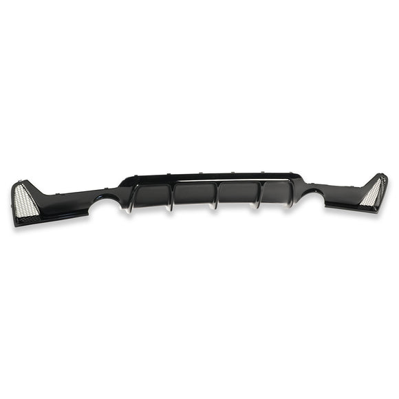 Exon Gloss Black M Performance Style Rear Diffuser w. Dual Outlet for BMW 4-Series F32 F33 F36 M-Sport - MODE Auto Concepts