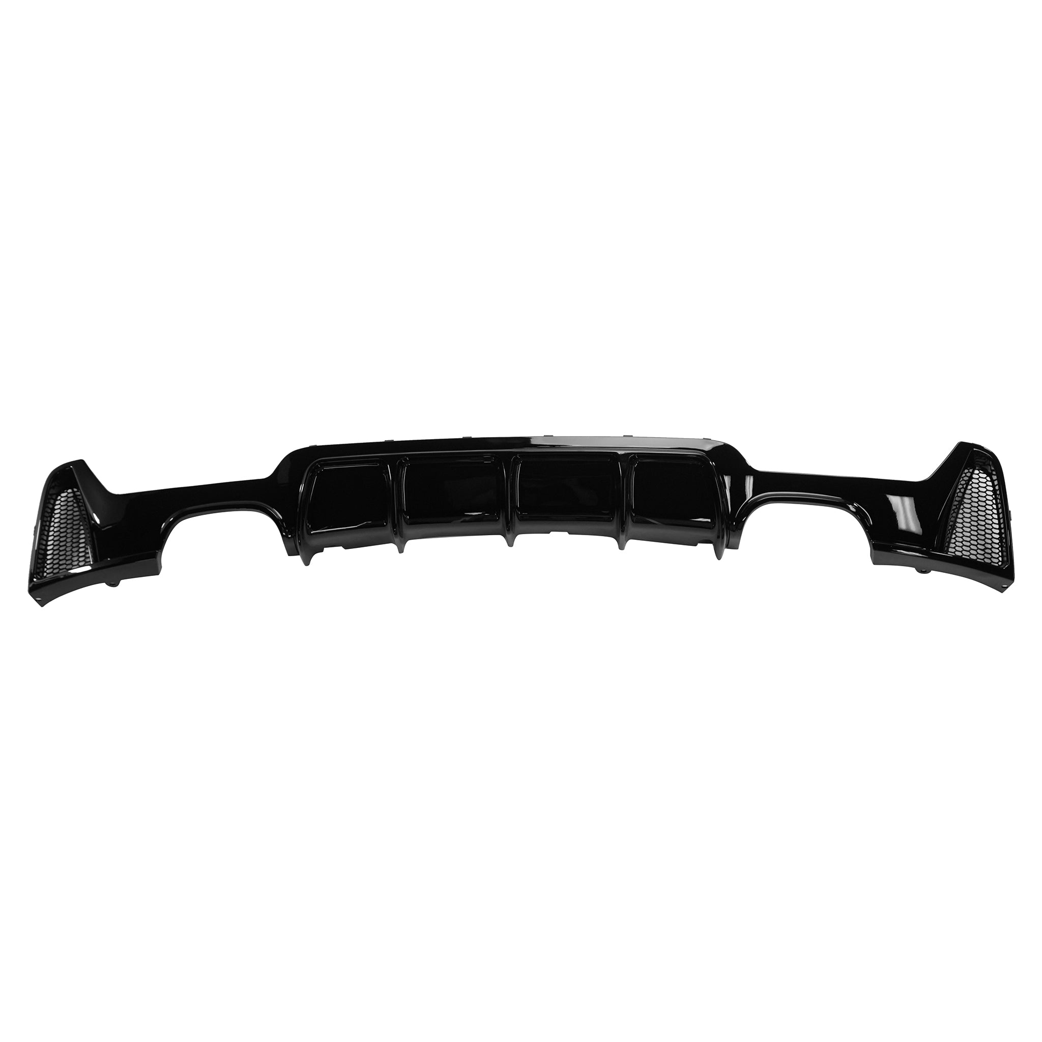 Exon Gloss Black M Performance Style Rear Diffuser w. Quad Outlet for BMW 4-Series F32 F33 F36 M-Sport - 0