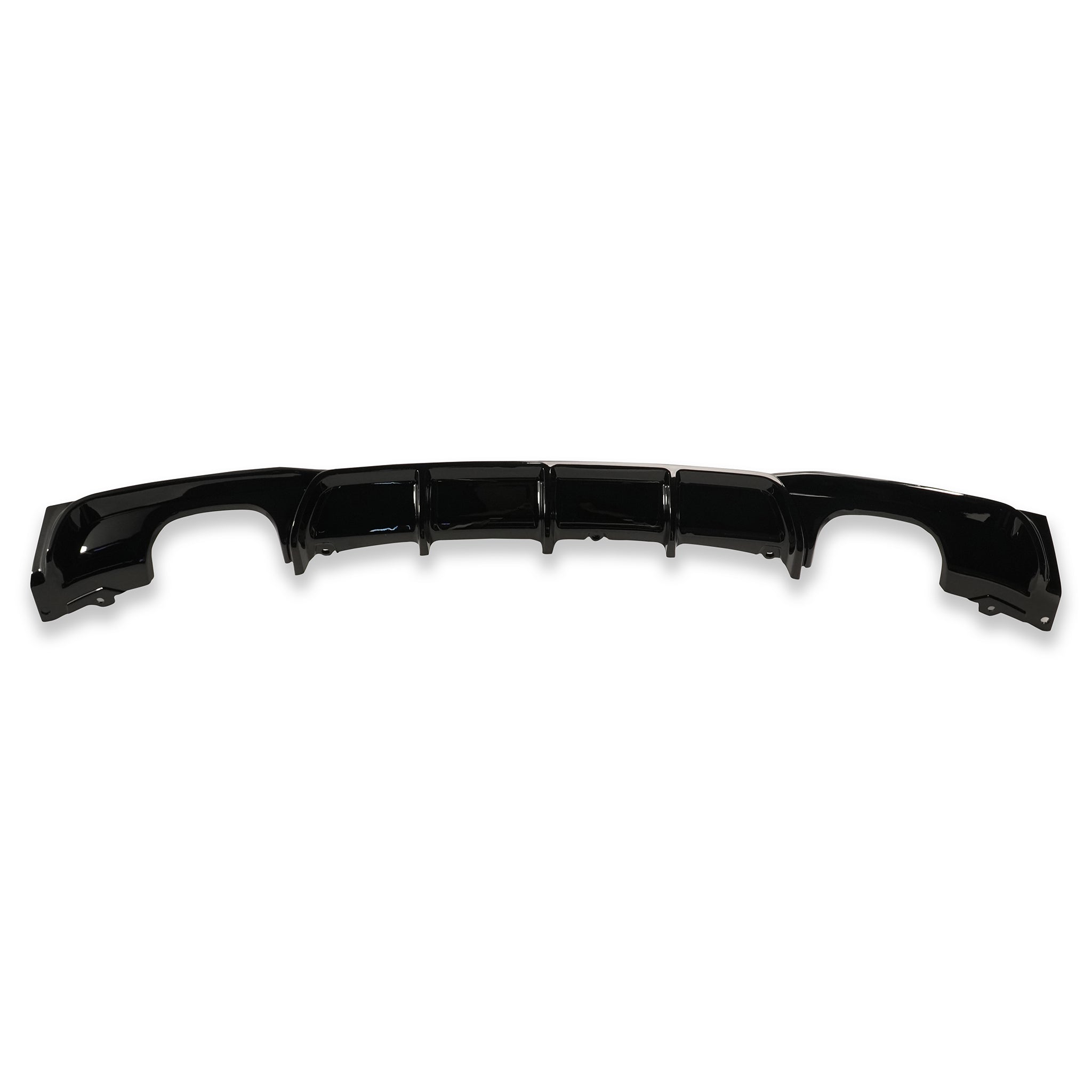 Exon Gloss Black M Performance Style Rear Diffuser w. Quad Outlet for BMW 3-Series F30 M-Sport