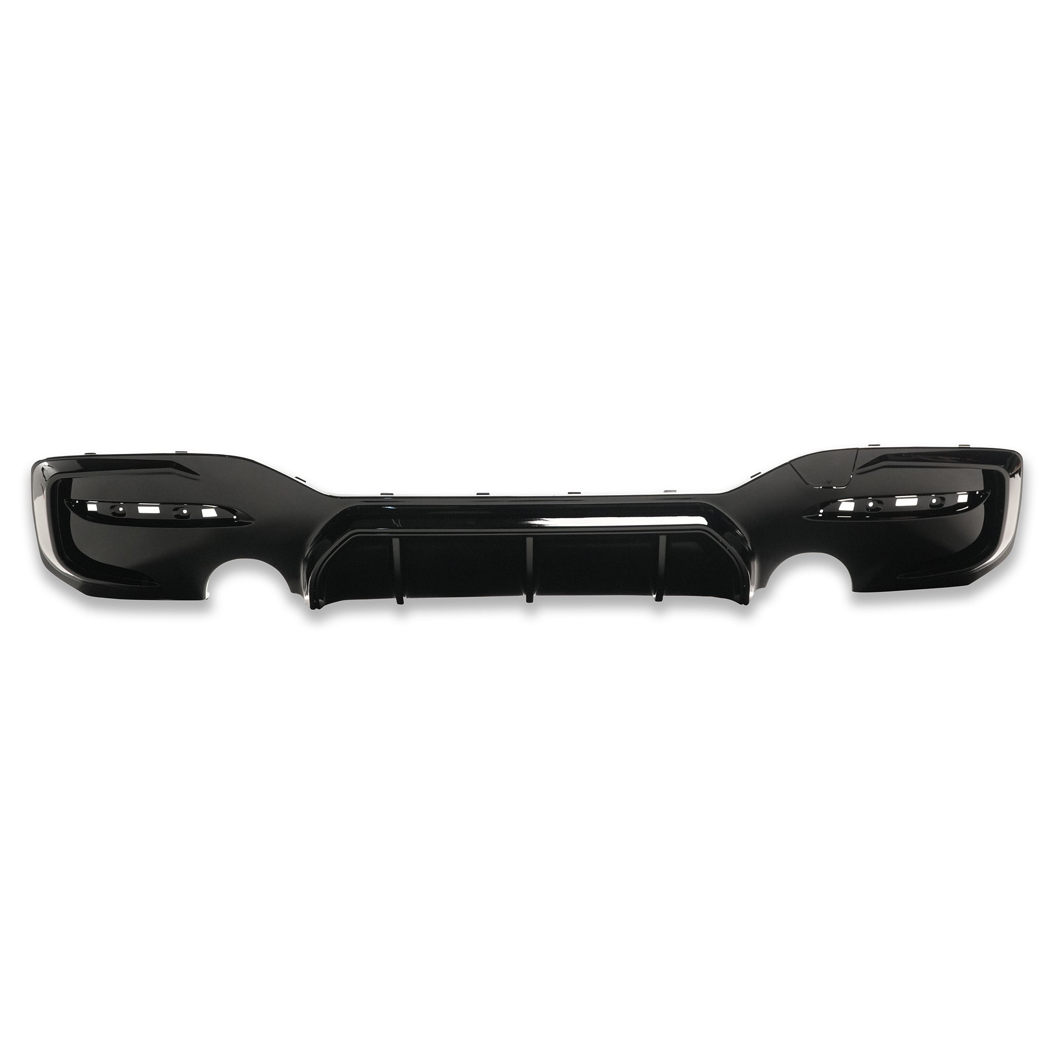 Exon Gloss Black Rear Diffuser w. Dual Outlet for BMW 1-Series M135i LCI & M140i F20 M-Sport - 0