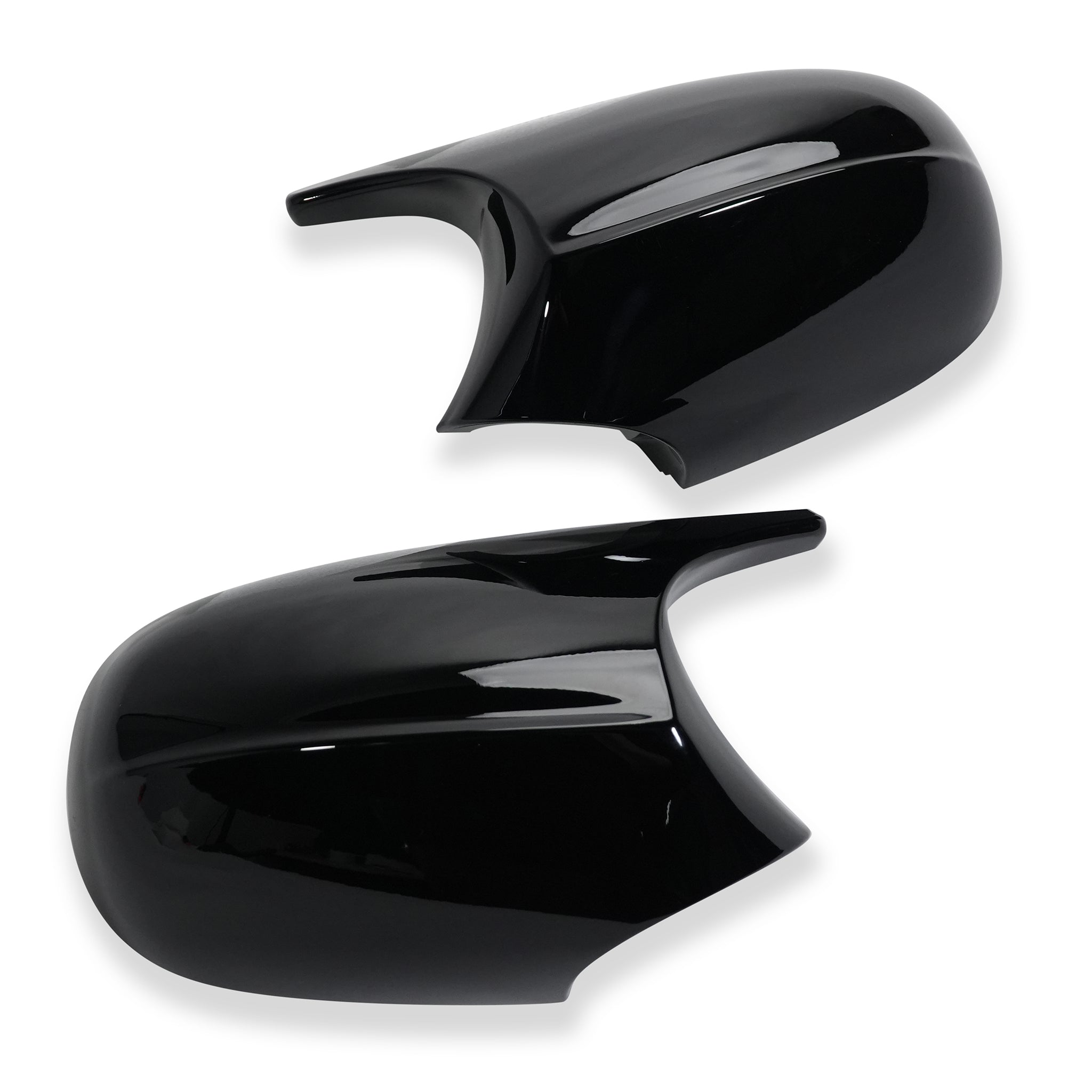 Exon Gloss Black M Performance Style Replacement Mirror Cap Cover for BMW 1/3-Series E87 E82 E88 & E90 E91 E92 (Pre-LCI) - 0