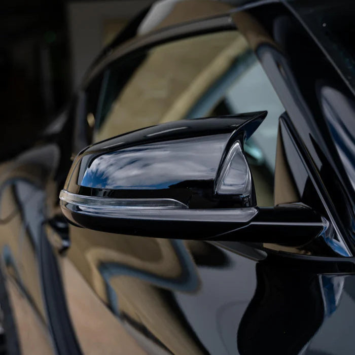 Exon Gloss Black M Performance Style Replacement Mirror Cap Cover for BMW & 1/2-Series F40/F44 X1/X2 F48/F39 Z4 G29 & Toyota Supra A90 - 0