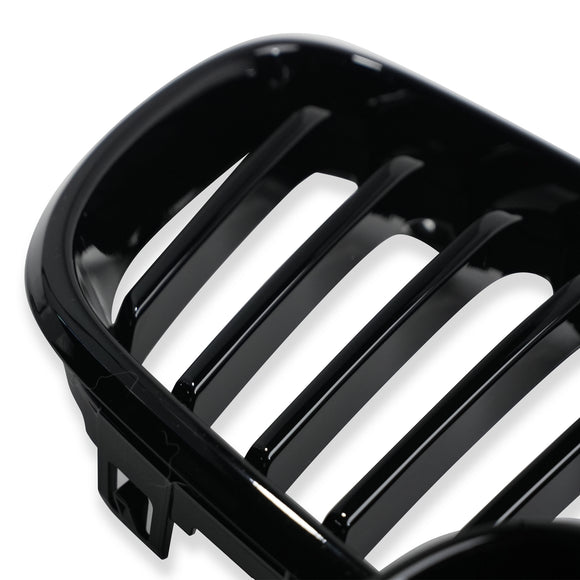 Exon Gloss Black Single Slat Grille for BMW 2-Series inc. M235i M240i F22/F23 - MODE Auto Concepts