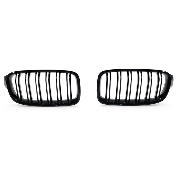 Exon Gloss Black M3/M4 Style Twin Slat Grille for BMW 3-Series F30 - MODE Auto Concepts