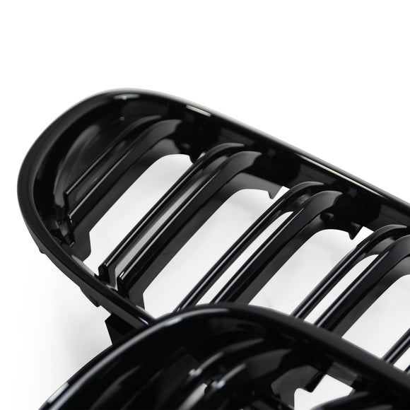 Exon Gloss Black M3 Style Twin Slat Grille for BMW 3-Series E92 E93 LCI - MODE Auto Concepts