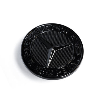 Emblex Gloss Black Mercedes Benz Style Hood Bonnet Badge Emblem for Mercedes Benz AMG C-Class C43 C63 S AMG & E-Class E43 E53 E63 S AMG - MODE Auto Concepts