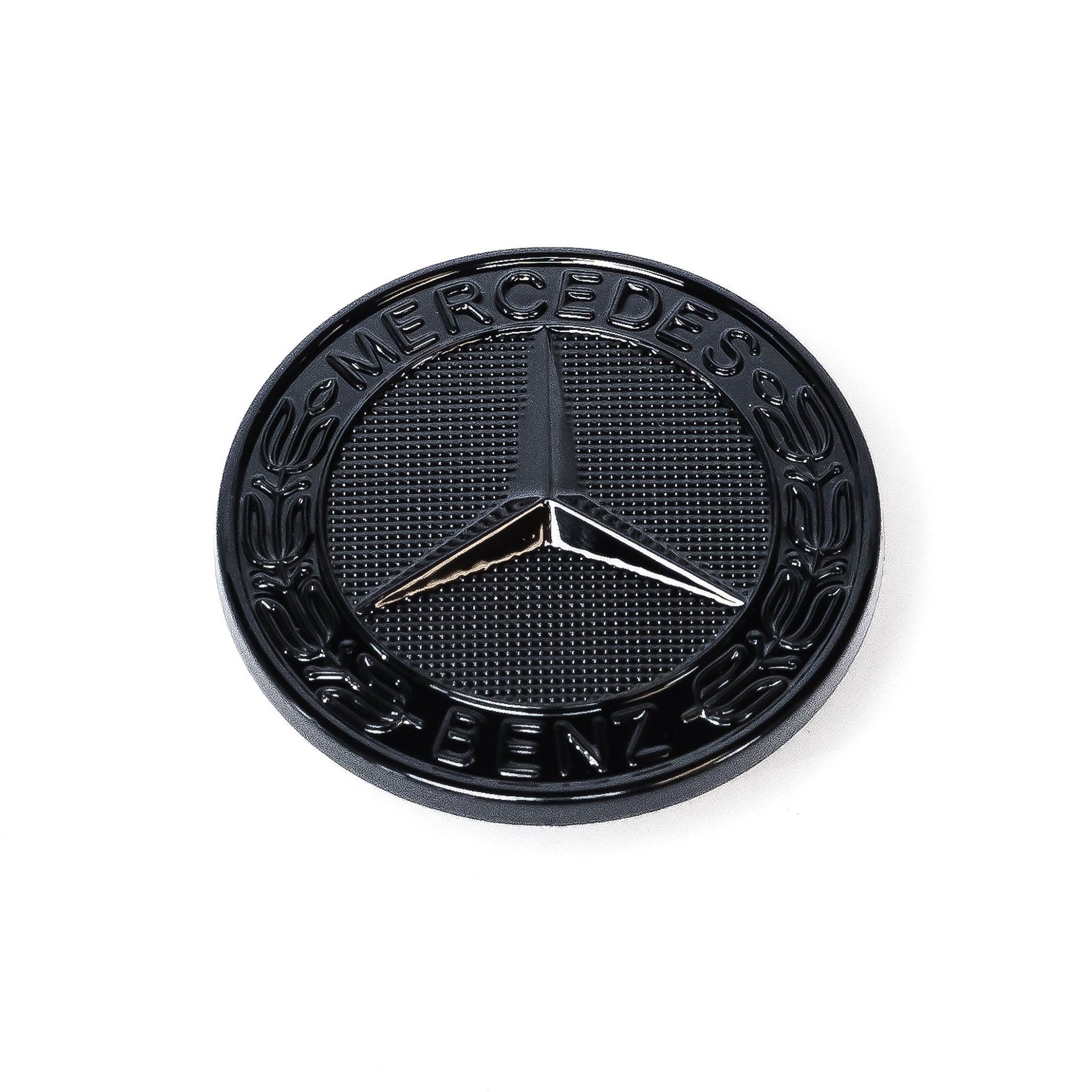 Exon Gloss Black Mercedes Benz Style Hood Bonnet Badge Emblem for Mercedes Benz AMG A-Class A45 CLA-Class CLA45 GLA-Class GLA45 AMG