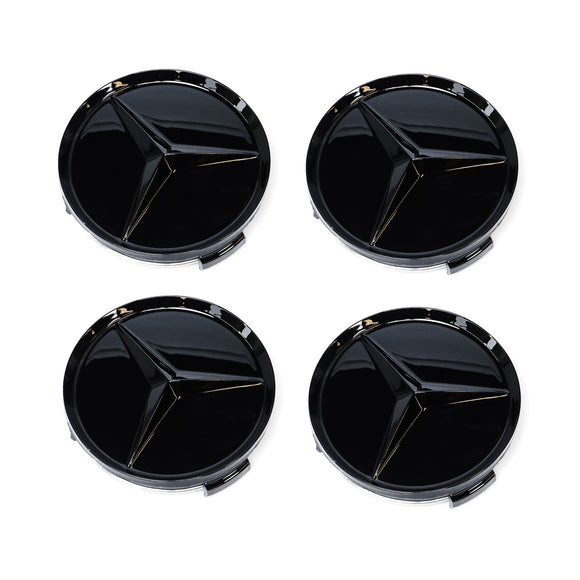 Emblex Gloss Black Mercedes Benz Style Wheel Center Cap Badge Emblem for Mercedes Benz AMG A35 A45 C43 C63 S GLC43 GLC63 S - MODE Auto Concepts
