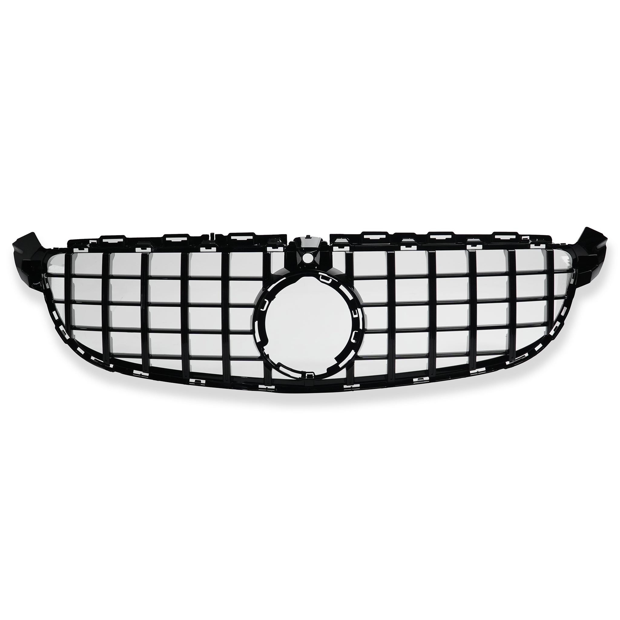 Exon Gloss Black Panamericana GT Style Grille for Mercedes Benz C63/C63s AMG (W205) Facelift (19-22) - 0