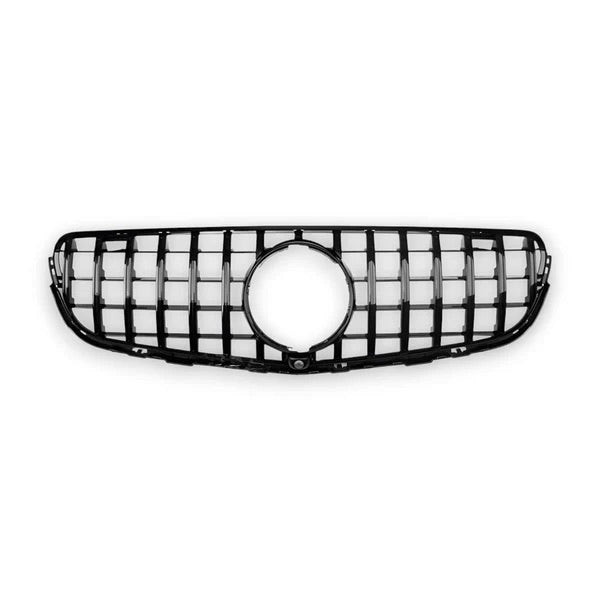 Exon Gloss Black Panamericana GT Style Grille for Mercedes Benz GLC-Class & GLC43 GLC63 AMG X253 C253 Facelift (20-22)