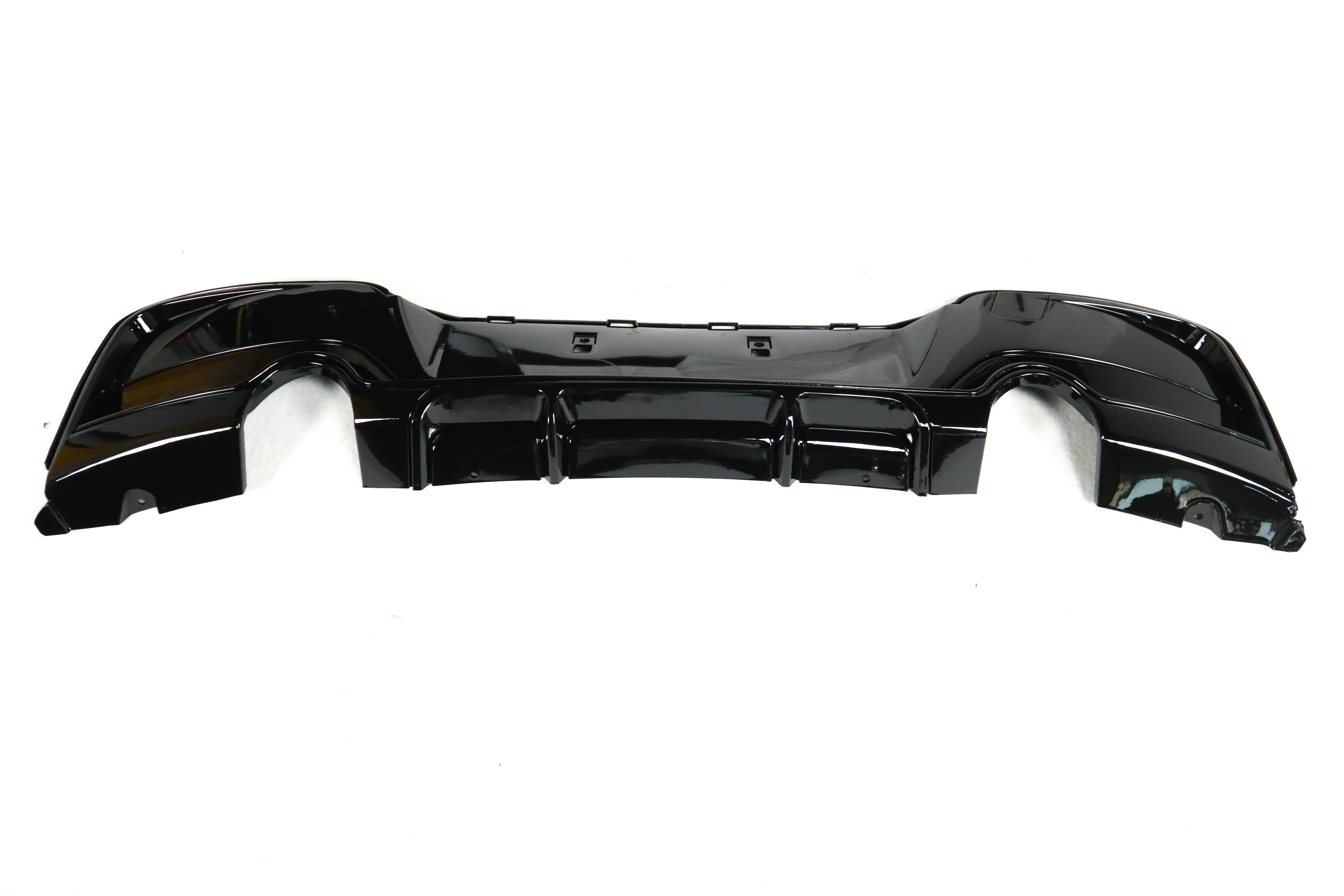 Exon Gloss Black Rear Diffuser w. Dual Outlet for BMW 1-Series M135i F20 M-Sport Pre-LCI