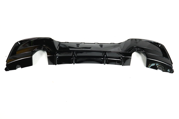 Exon Gloss Black Rear Diffuser w. Dual Outlet for BMW 1-Series M135i F20 M-Sport Pre-LCI - MODE Auto Concepts