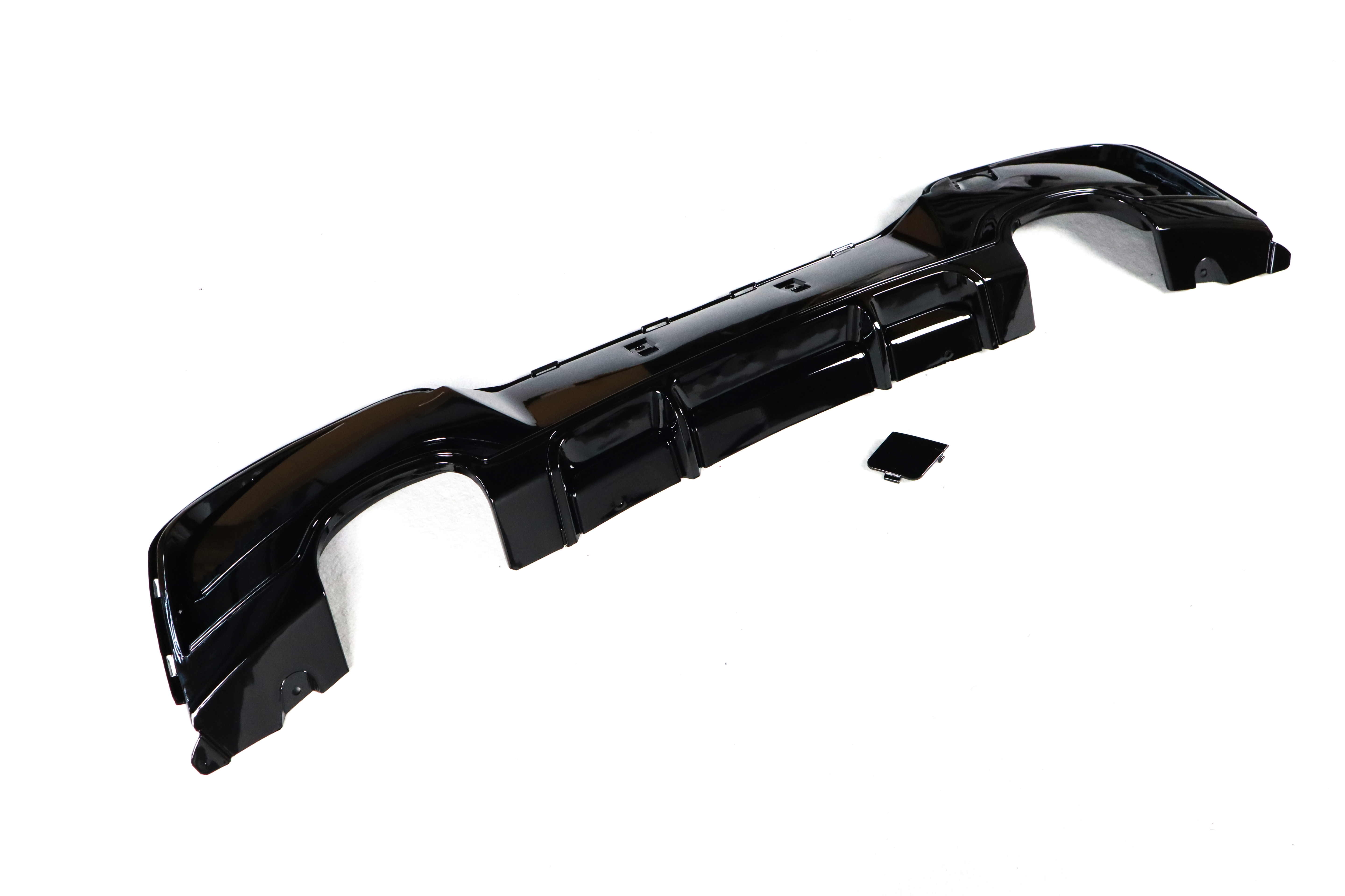 Exon Gloss Black Rear Diffuser w. Quad Outlet for BMW 1-Series 114i 116i 118i 125i M135i F20 M-Sport Pre-LCI - 0