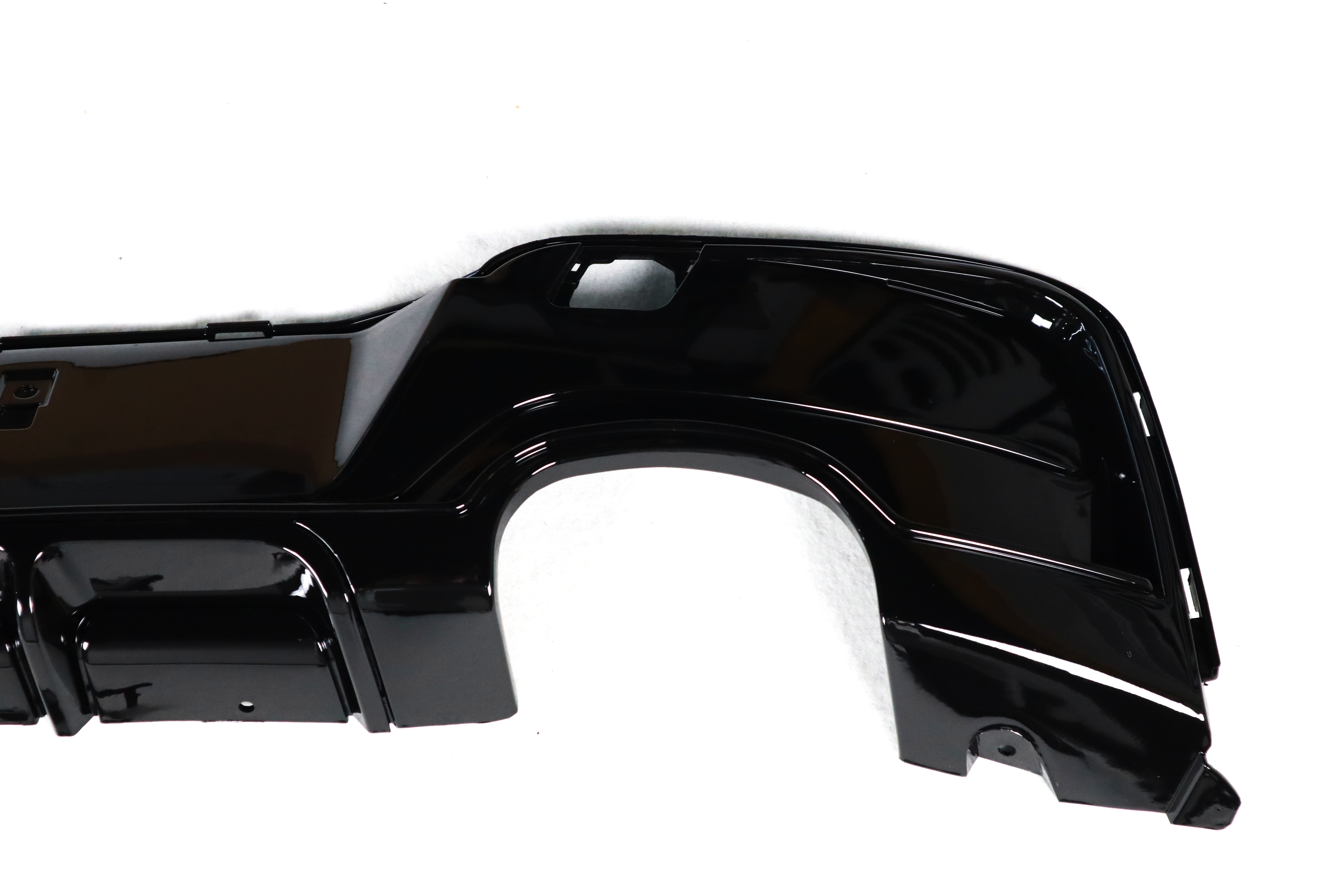 Exon Gloss Black Rear Diffuser w. Quad Outlet for BMW 1-Series 114i 116i 118i 125i M135i F20 M-Sport Pre-LCI