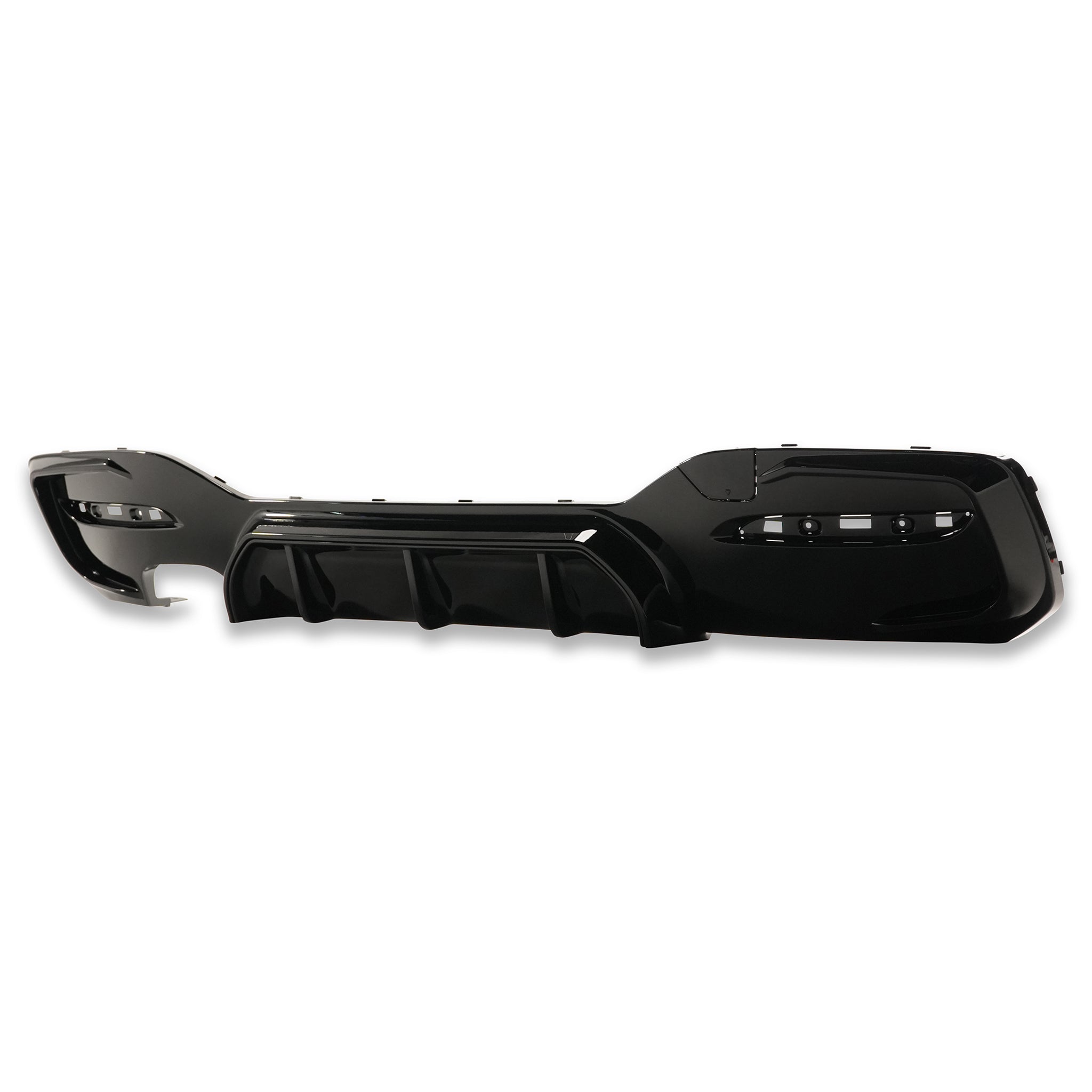 Exon Gloss Black Rear Diffuser w. Single Outlet for BMW 1-Series 118i 120i 125i LCI F20 M-Sport - 0