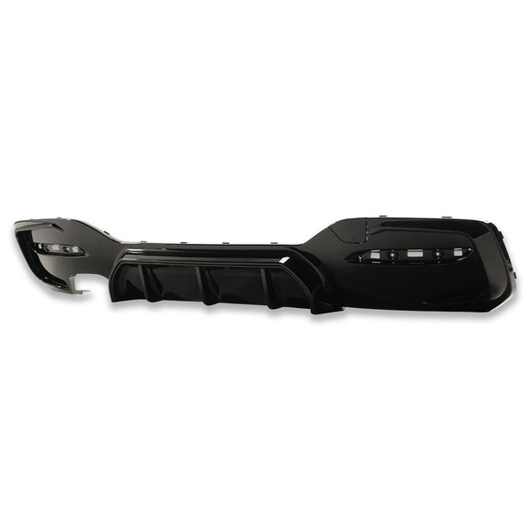 Exon Gloss Black Rear Diffuser w. Single Outlet for BMW 1-Series 118i 120i 125i LCI F20 M-Sport - MODE Auto Concepts