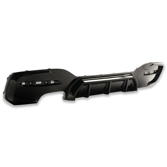Exon Gloss Black Rear Diffuser w. Single Outlet for BMW 1-Series 118i 120i 125i LCI F20 M-Sport - MODE Auto Concepts