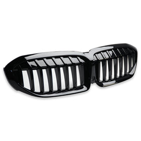 Exon Gloss Black Single Slat Grille for BMW 3-Series inc. 320i 330i M340i G20 G21 G28 (2018-2022) - MODE Auto Concepts