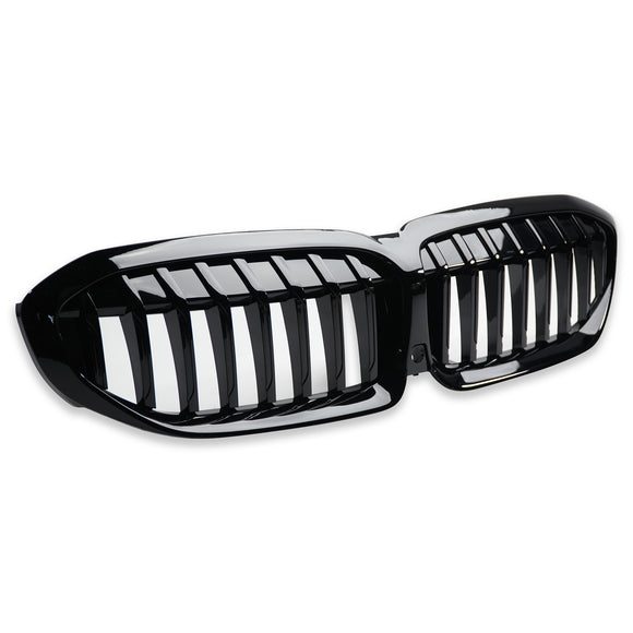 Exon Gloss Black Single Slat Grille for BMW 3-Series inc. 320i 330i M340i G20 G21 G28 (2018-2022) - MODE Auto Concepts