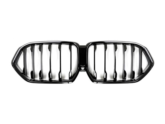 Exon Gloss Black Single Slat Grille for BMW X6 G06 Pre-LCI 2019-2023 - MODE Auto Concepts