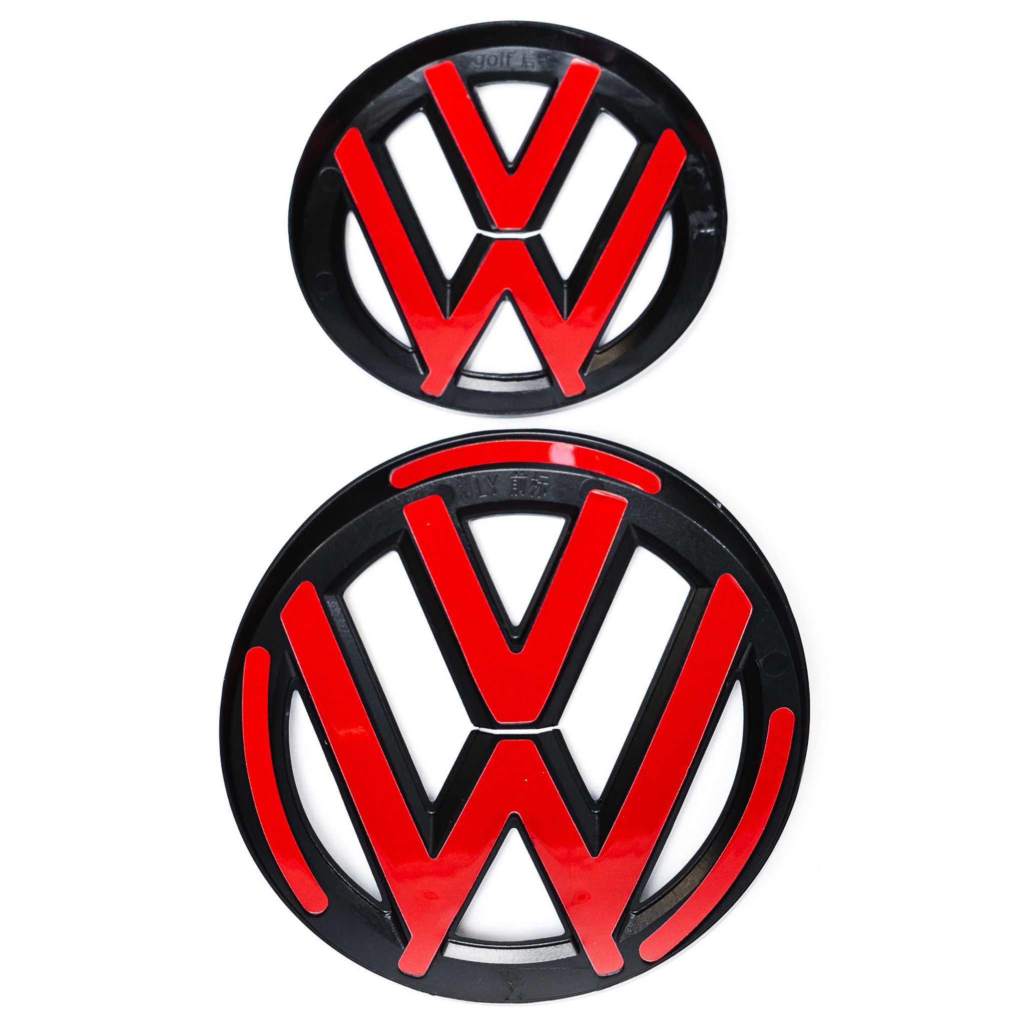 Exon Gloss Black VW Grille & Trunk Badge Emblem Overlay Combo for VW Golf MK7.5 GTI R - 0