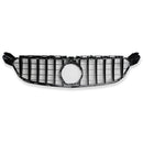 Exon Gloss Black w. Chrome Strip Panamericana GT Style Grille for Mercedes Benz C63/C63s AMG W205 (15-21) - MODE Auto Concepts