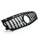 Exon Gloss Black w. Chrome Strip Panamericana GT Style Grille for Mercedes Benz A-Class & A45 AMG W176 Pre-Facelift (12-15) - MODE Auto Concepts