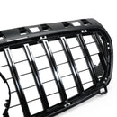 Exon Gloss Black w. Chrome Strip Panamericana GT Style Grille for Mercedes Benz A-Class & A45 AMG W176 Pre-Facelift (12-15) - MODE Auto Concepts