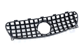 Exon Gloss Black w. Chrome Strip Panamericana GT Style Grille for Mercedes Benz GLA-Class & GLA45 AMG X156 Facelift (17-19) - MODE Auto Concepts