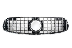 Exon Gloss Black w. Chrome Strip Panamericana GT Style Grille for Mercedes Benz GLC-Class & GLC43 GLC63 AMG X253 C253 Facelift (20-22) - MODE Auto Concepts