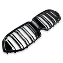 Exon Gloss Black X6M M Style Twin Slat Grille for BMW X6 G06 Pre-LCI 2020-2023 - MODE Auto Concepts